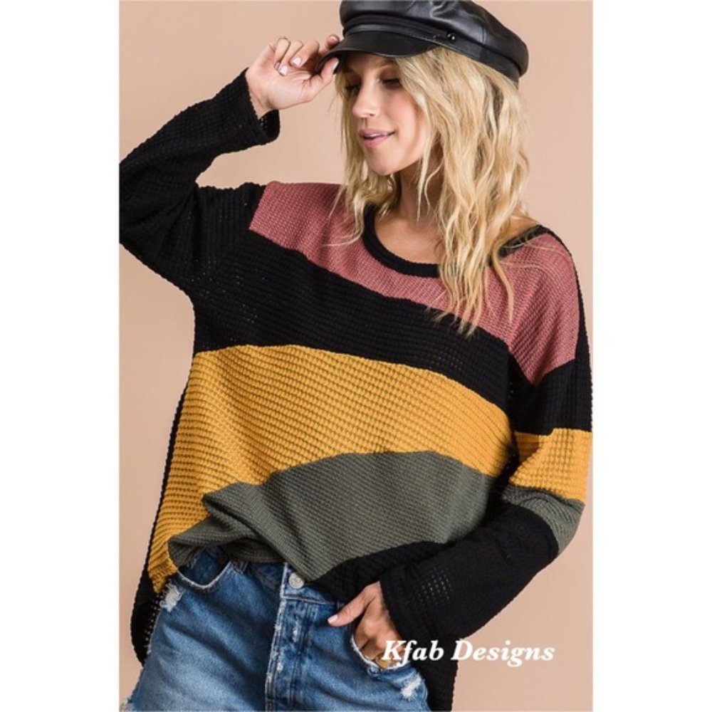 COLORBLOCK LIGHTWEIGHT SWEATER